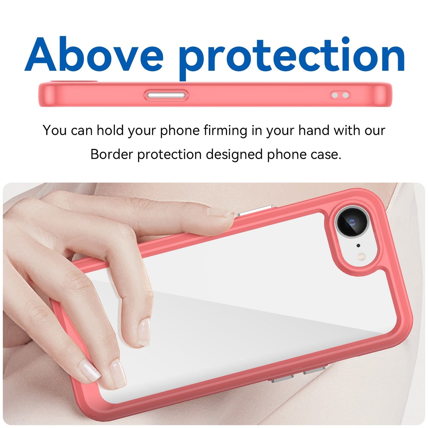 For iPhone 16e Colorful Series Acrylic + TPU Phone Case(Red)