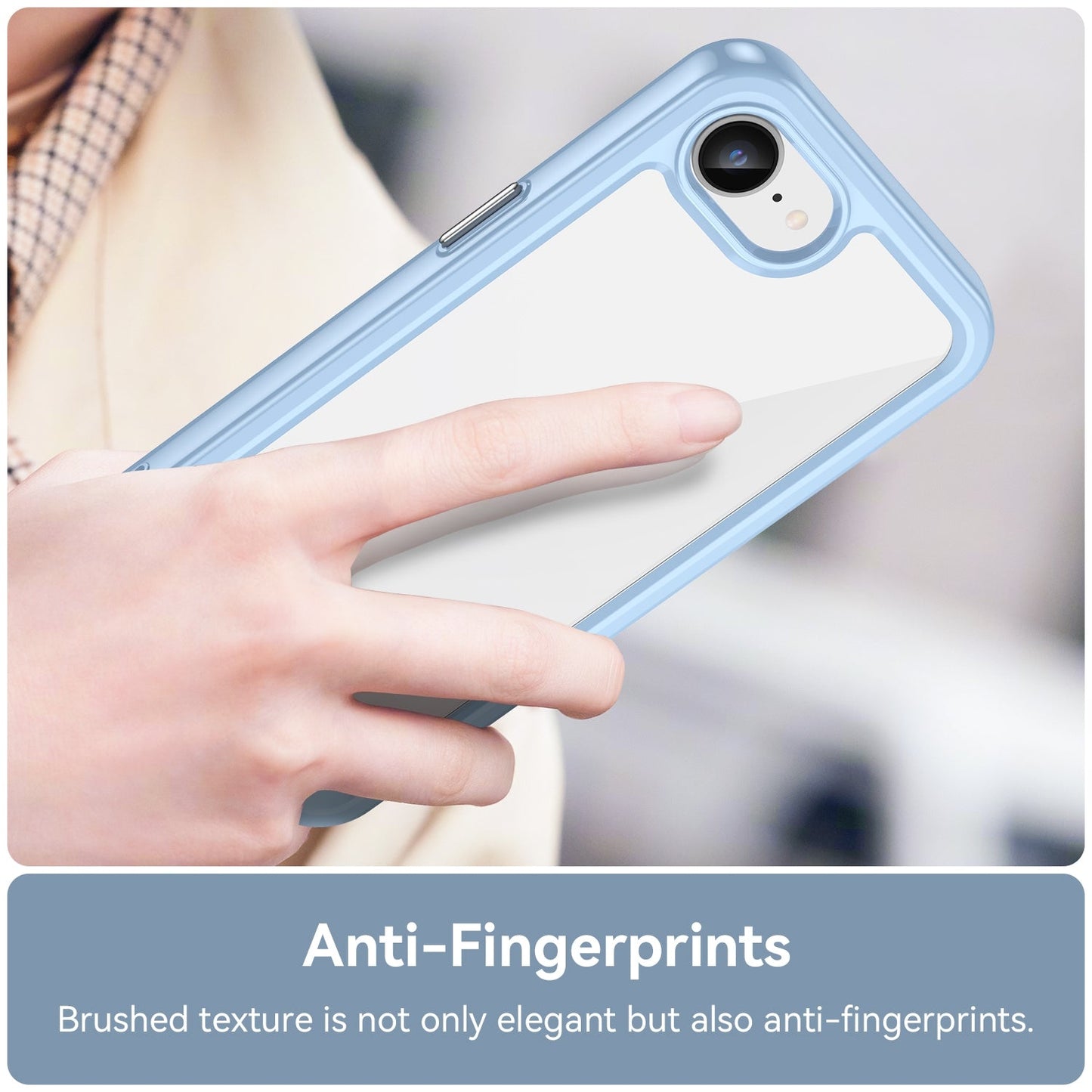 For iPhone 16e Colorful Series Acrylic + TPU Phone Case(Blue)