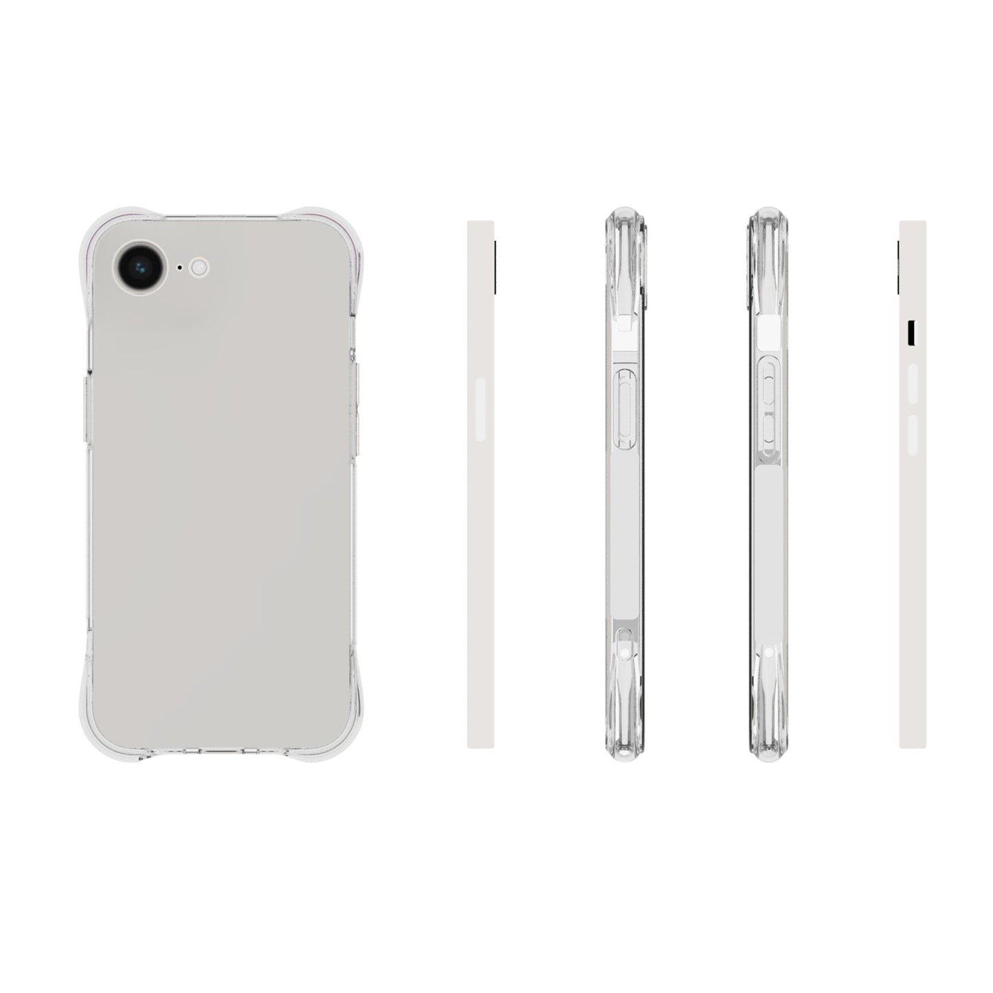 For iPhone 16e Shockproof Non-slip Thickening TPU Phone Case(Transparent)