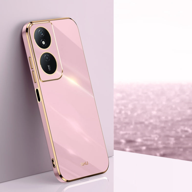 For Honor Play 50 Plus 5G XINLI Straight Edge 6D Electroplate TPU Phone Case(Cherry Purple)