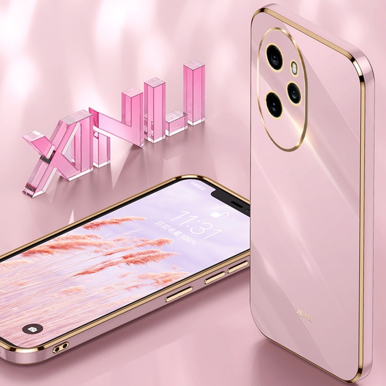 For Honor 100 Pro XINLI Straight Edge 6D Electroplate TPU Phone Case(Pink)