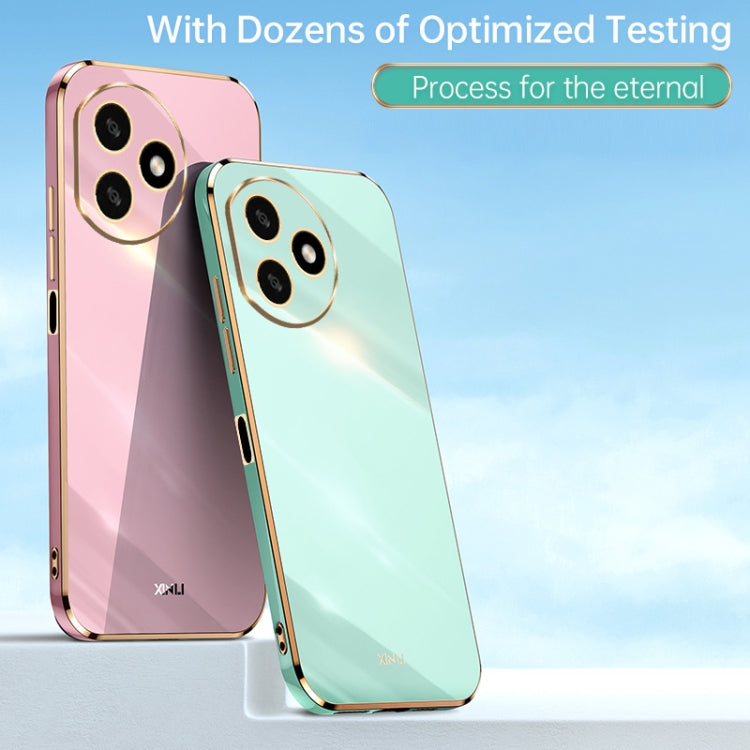 For Honor X50i+ 5G XINLI Straight Edge 6D Electroplate TPU Phone Case(Cherry Purple)