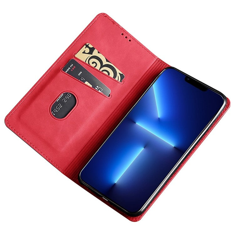 For Samsung Galaxy S24 5G Skin Feel Magnetic Leather Phone Case(Red)