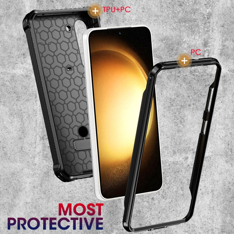 For Samsung Galaxy S24 5G Armor Series Holder Phone Case(Red)