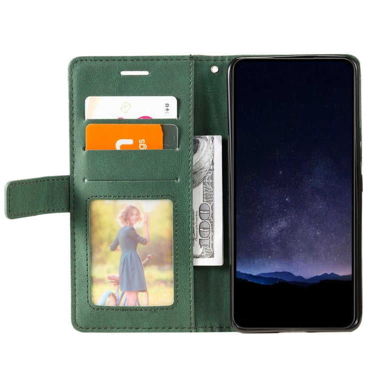 For Samsung Galaxy S24 5G Skin Feel Splicing Leather Phone Case(Green)