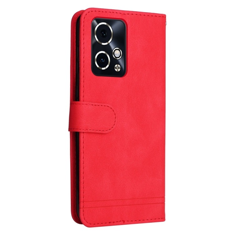 For Honor 90 GT Skin Feel Life Tree Metal Button Leather Phone Case(Red)
