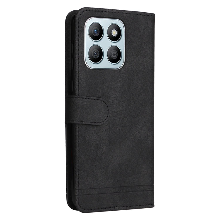 For Honor X8b Skin Feel Life Tree Metal Button Leather Phone Case(Black)