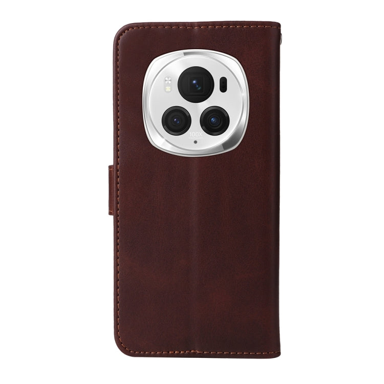 For Honor Magic6 Pro Classic Calf Texture Flip Leather Phone Case(Brown)