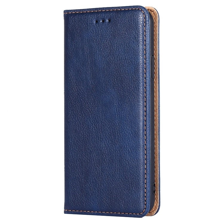 For Samsung Galaxy S24 5G Gloss Oil Solid Color Magnetic Leather Phone Case(Blue)