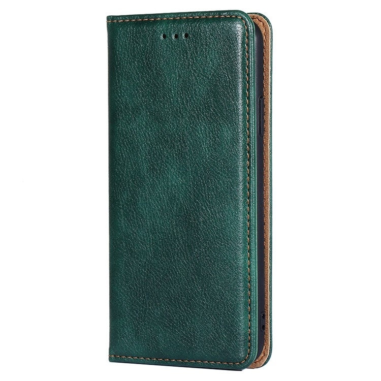 For Samsung Galaxy S24 5G Gloss Oil Solid Color Magnetic Leather Phone Case(Green)