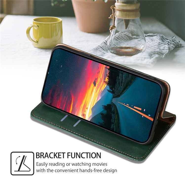 For Samsung Galaxy S24 5G Gloss Oil Solid Color Magnetic Leather Phone Case(Green)