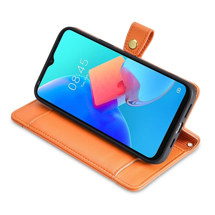 For Honor Magic6 Pro 5G Sheep Texture Cross-body Zipper Wallet Leather Phone Case(Orange)