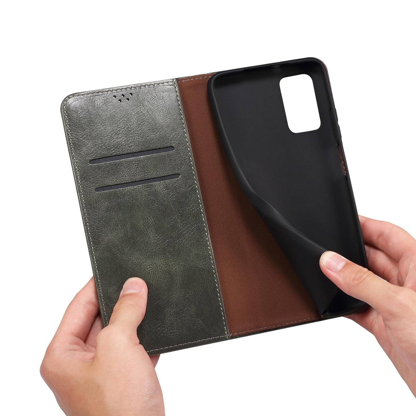 For OPPO K13 5G India Oil Wax Crazy Horse Texture Leather Phone Case(Dark Green)