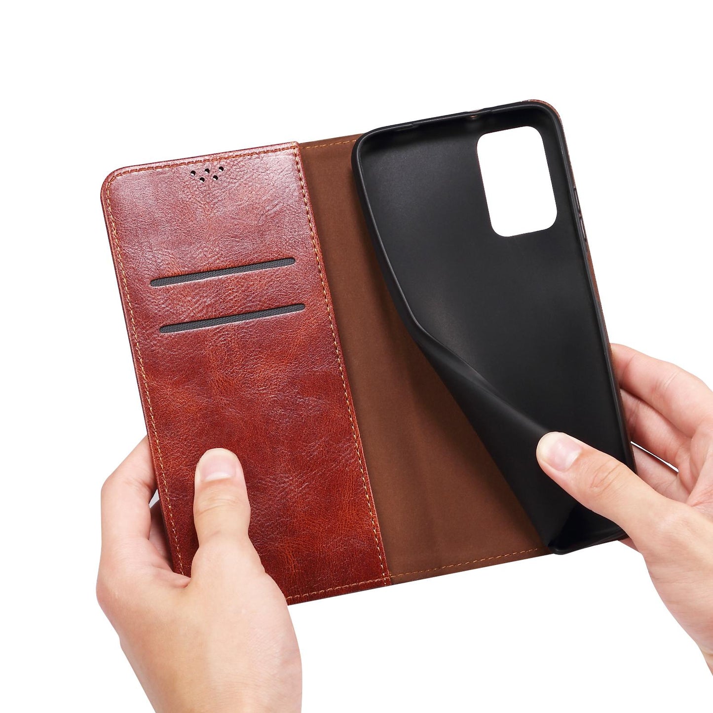 For OPPO K13 5G India Oil Wax Crazy Horse Texture Leather Phone Case(Brown)