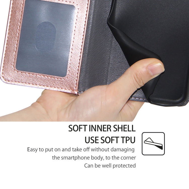 For Samsung Galaxy S24 5G Zipper Bag Leather Phone Case(Rose Gold)