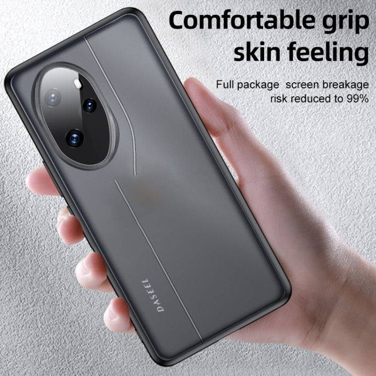 For Honor 100 Pro Armor Clear TPU Hard PC Phone Case(Matte Black)