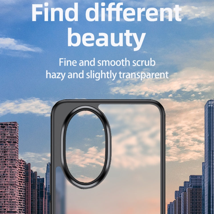 For Honor 200 Armor Clear TPU Hard PC Phone Case(Matte Black)