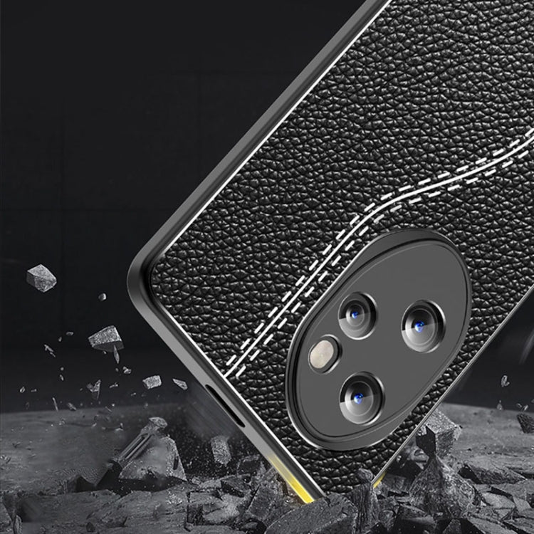 For Honor 100 Litchi Texture Shockproof TPU Phone Case(Black)