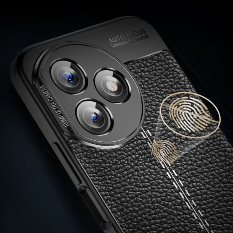 For Honor X50i+ Litchi Texture Shockproof TPU Phone Case(Black)