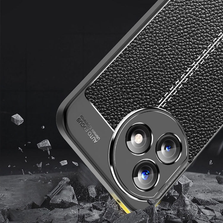 For Honor X50i+ Litchi Texture Shockproof TPU Phone Case(Blue)