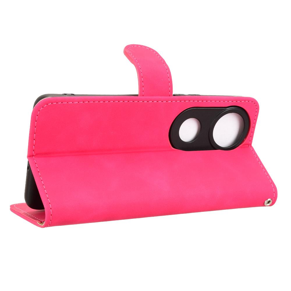 For vivo V50 Skin Feel Magnetic Flip Leather Phone Case(Rose Red)