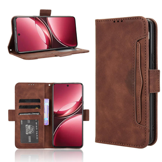 For vivo V50 5G Skin Feel Calf Texture Card Slots Leather Phone Case(Brown)