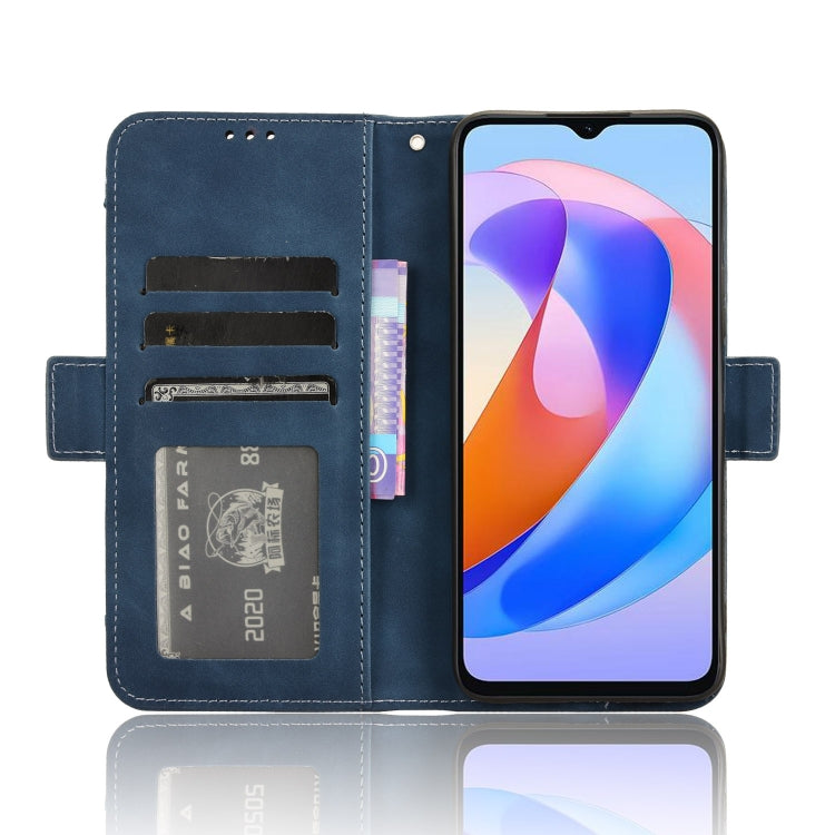 For Honor X5 Plus Skin Feel Calf Texture Card Slots Leather Phone Case(Blue)