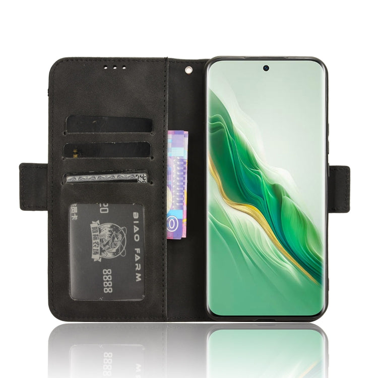 For Honor Magic6 5G Skin Feel Calf Texture Card Slots Leather Phone Case(Black)