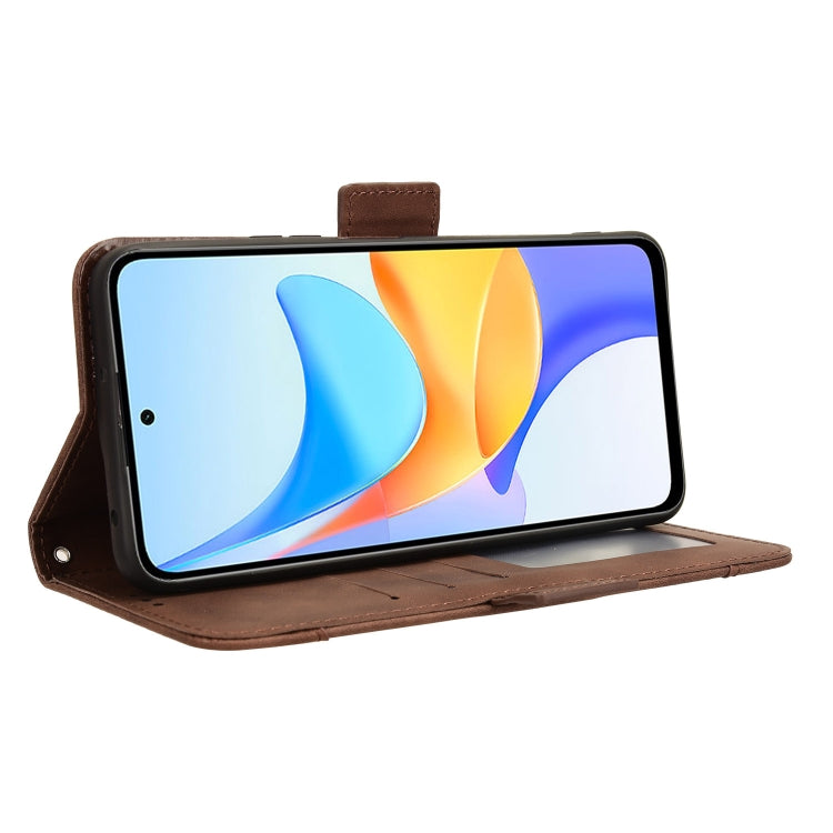 For Honor Play 50 Plus Skin Feel Calf Texture Card Slots Leather Phone Case(Brown)