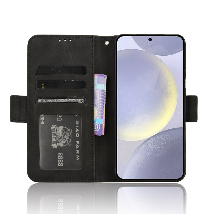 For Samsung Galaxy S24 5G Skin Feel Calf Texture Card Slots Leather Phone Case(Black)