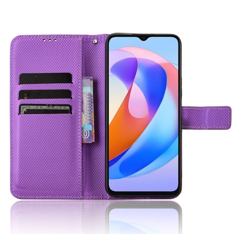 For Honor X5 Plus Diamond Texture Leather Phone Case(Purple)