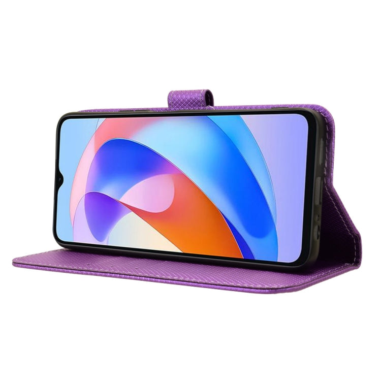 For Honor X5 Plus Diamond Texture Leather Phone Case(Purple)