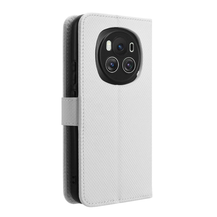 For Honor Magic6 5G Diamond Texture Leather Phone Case(White)