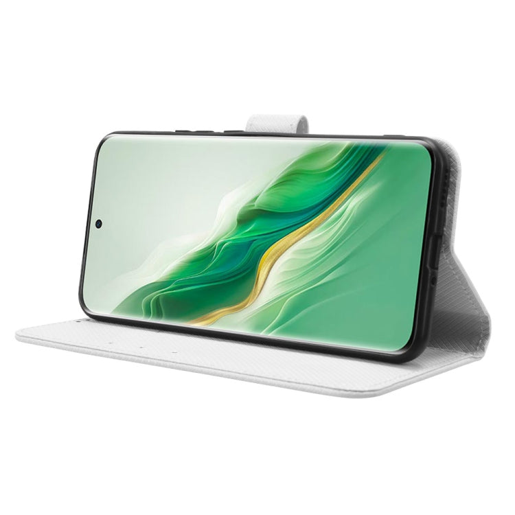 For Honor Magic6 5G Diamond Texture Leather Phone Case(White)