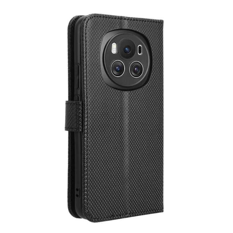 For Honor Magic6 5G Diamond Texture Leather Phone Case(Black)