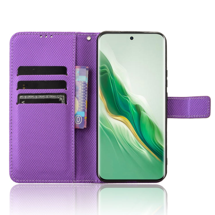 For Honor Magic6 5G Diamond Texture Leather Phone Case(Purple)