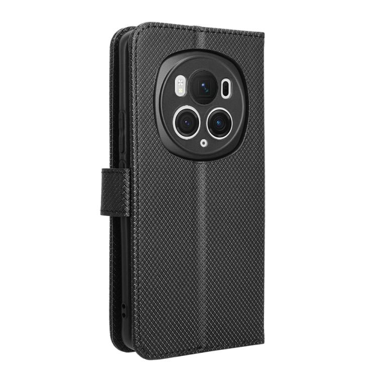 For Honor Magic6 Pro Diamond Texture Leather Phone Case(Black)