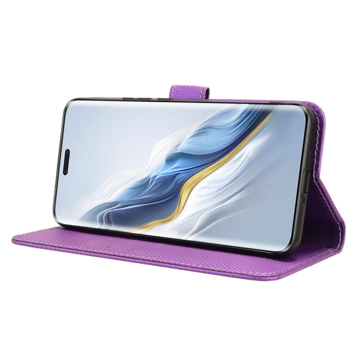 For Honor Magic6 Pro Diamond Texture Leather Phone Case(Purple)