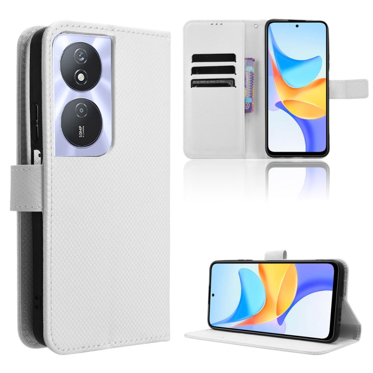 For Honor Play 50 Plus Diamond Texture Leather Phone Case(White)