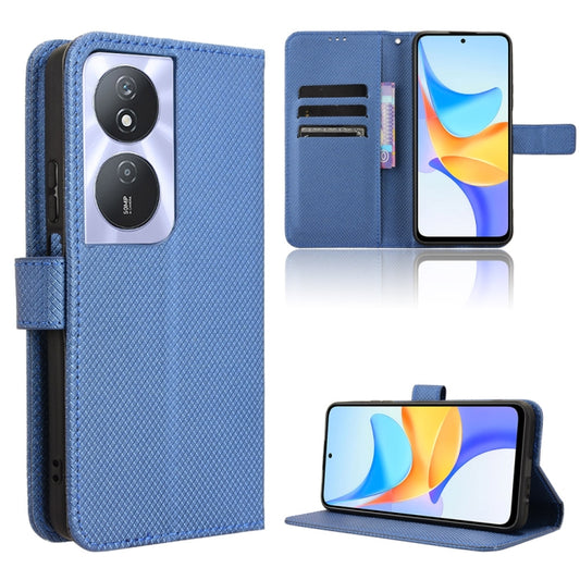 For Honor Play 50 Plus Diamond Texture Leather Phone Case(Blue)