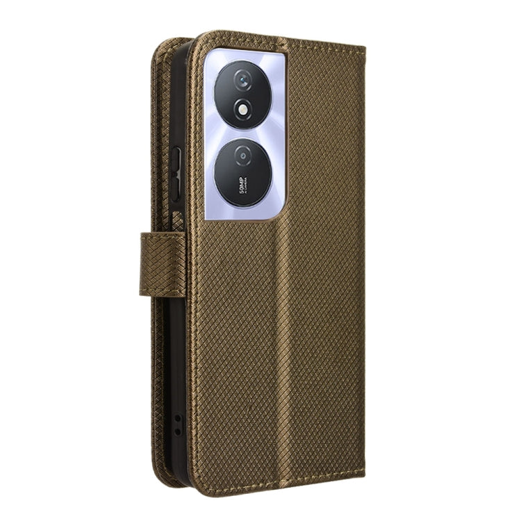 For Honor Play 50 Plus Diamond Texture Leather Phone Case(Brown)