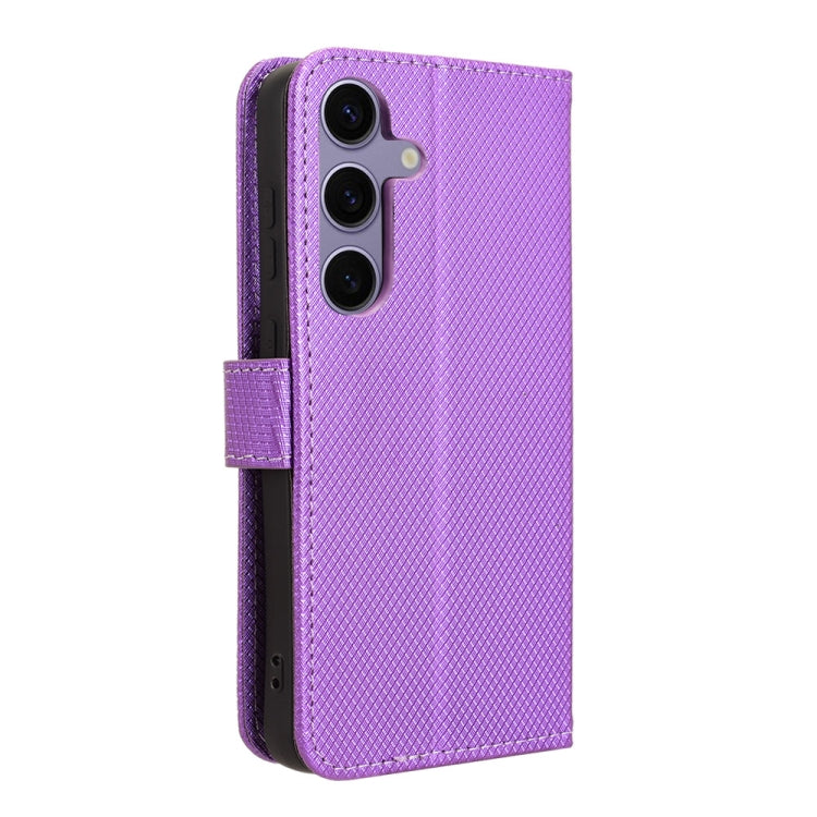 For Samsung Galaxy S24 5G Diamond Texture Leather Phone Case(Purple)