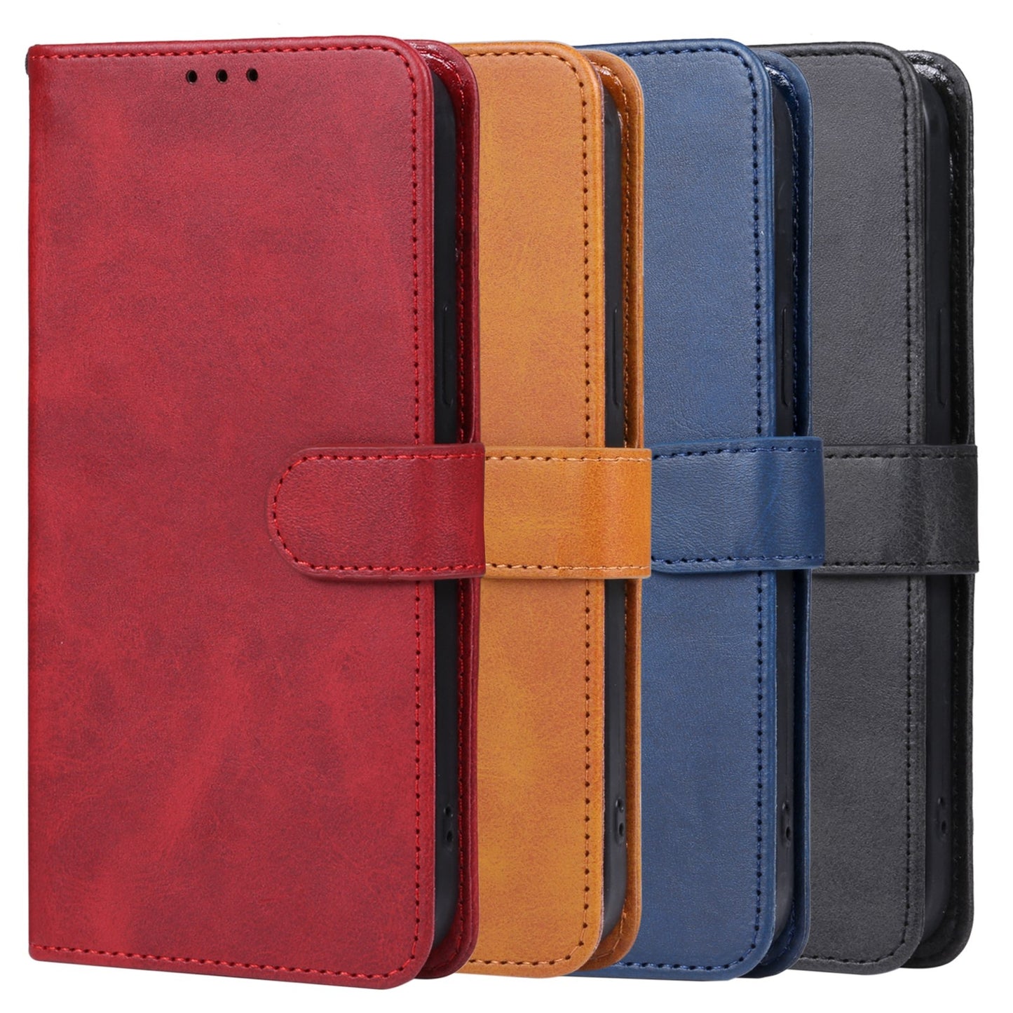 For OPPO K12 Leather Phone Case(Red)