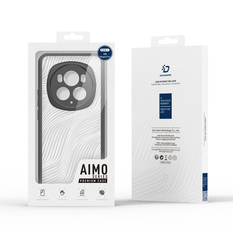 For Honor Magic6 Pro DUX DUCIS Aimo Series TPU + PC Frosted Feel Phone Case(Black)