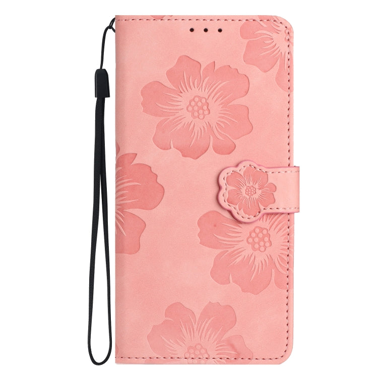 For Honor 90 Lite Flower Embossing Pattern Leather Phone Case(Pink)
