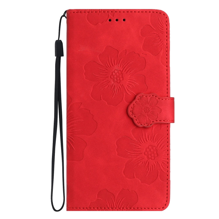 For Honor 90 Pro Flower Embossing Pattern Leather Phone Case(Red)