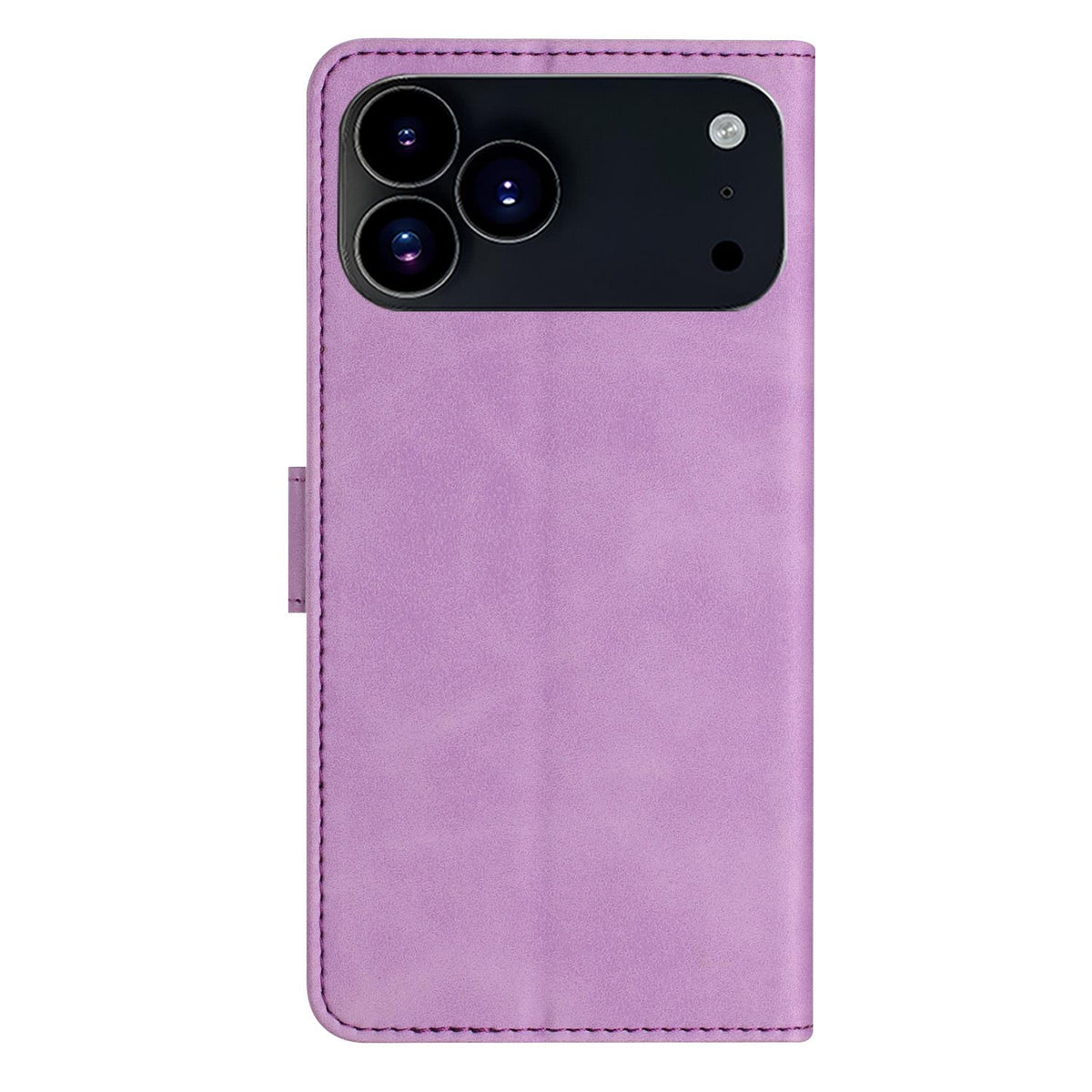 Compatible with iPhone 18 Pro Max & 17 Pro Max Seven Butterflies Embossed Leather Phone Case - Purple