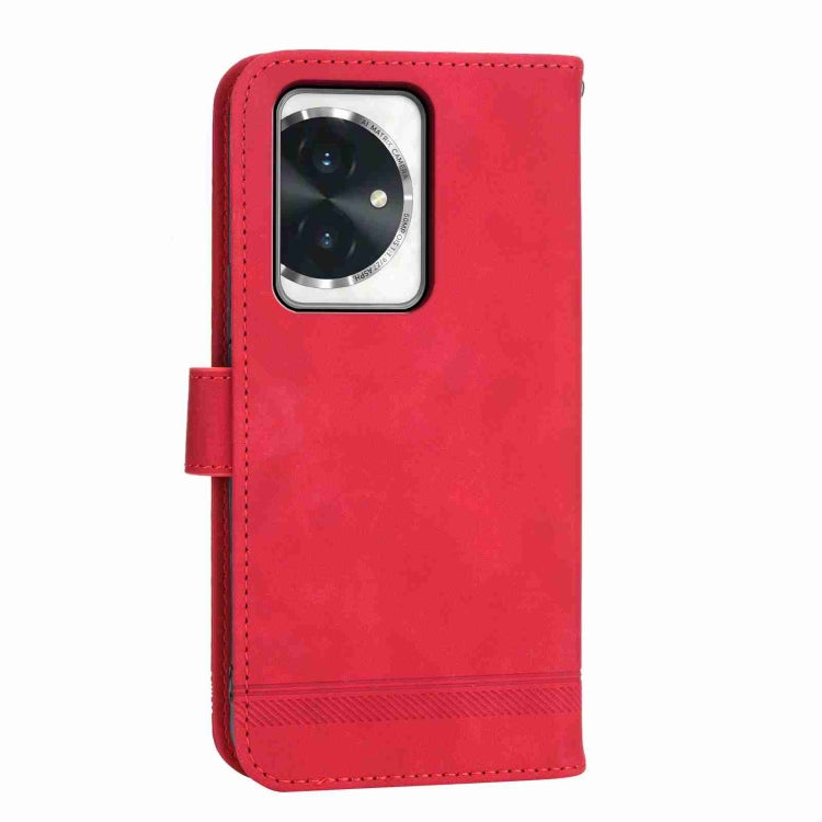 For Honor 100 Dierfeng Dream Line TPU + PU Leather Phone Case(Red)