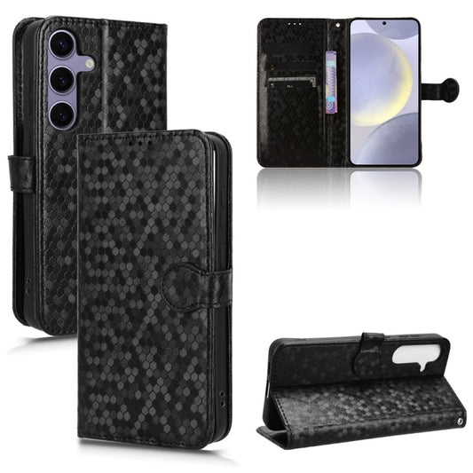 For Samsung Galaxy S24 5G Honeycomb Dot Texture Leather Phone Case(Black)