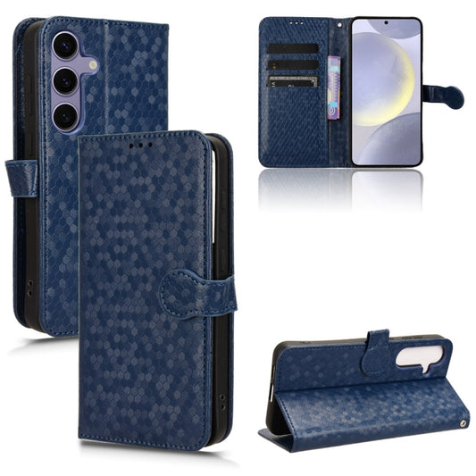For Samsung Galaxy S24 5G Honeycomb Dot Texture Leather Phone Case(Blue)